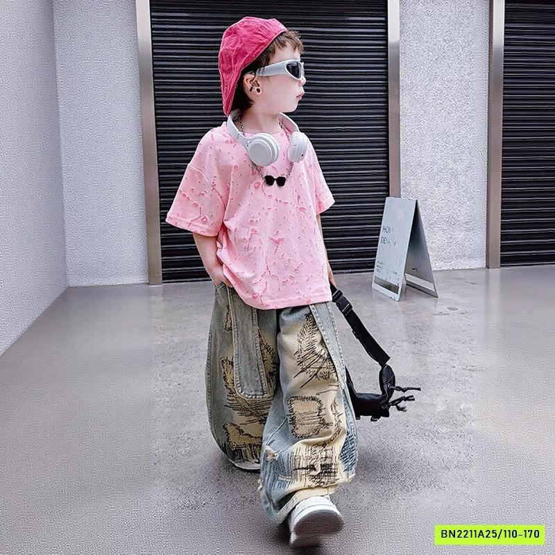 ÁO THUN VẢY SƠN MIX JEANS CÁ TÍNH