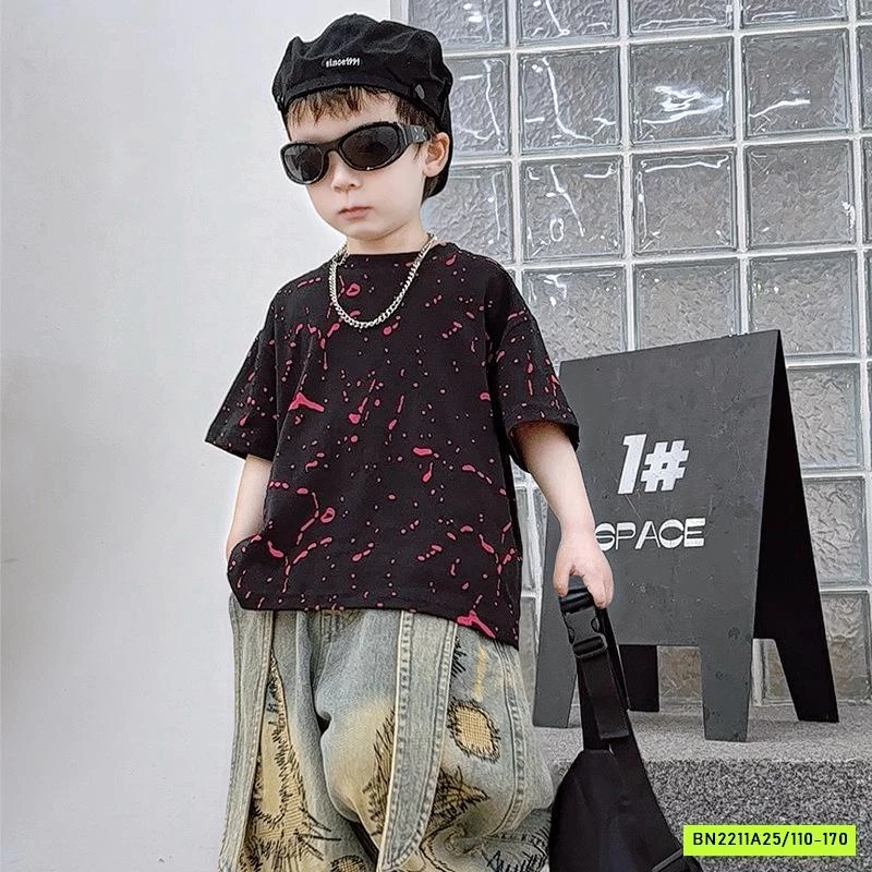 ÁO THUN VẢY SƠN MIX JEANS CÁ TÍNH