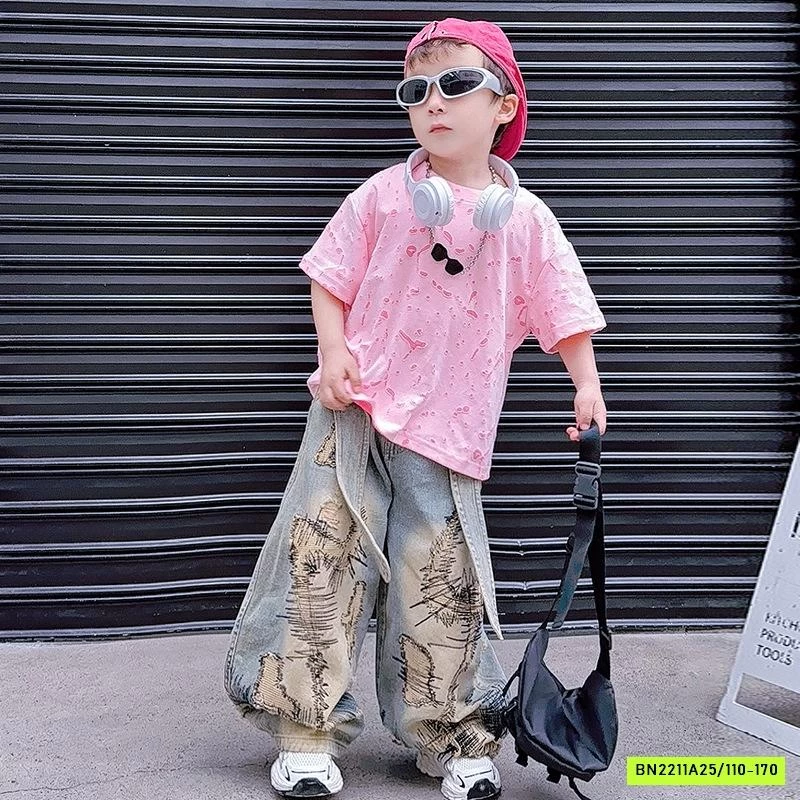 ÁO THUN VẢY SƠN MIX JEANS CÁ TÍNH