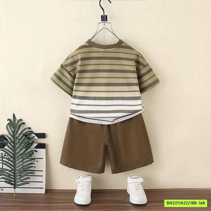 SÉT ÁO KẺ MIX SHORT TÚI HỘP