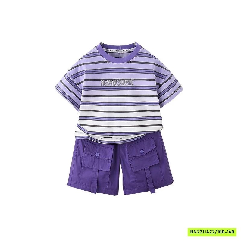 SÉT ÁO KẺ MIX SHORT TÚI HỘP