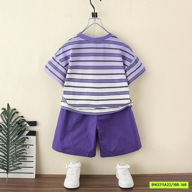 SÉT ÁO KẺ MIX SHORT TÚI HỘP