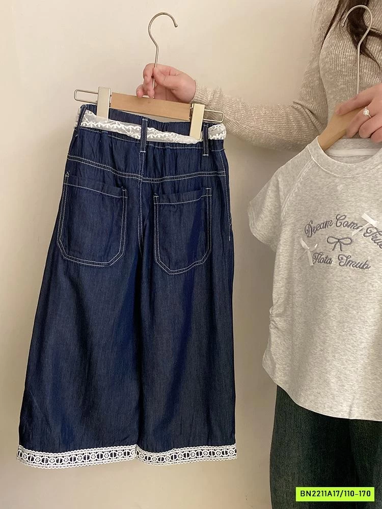 ÁO MÈO RÚT EO MIX JEANS SUÔNG