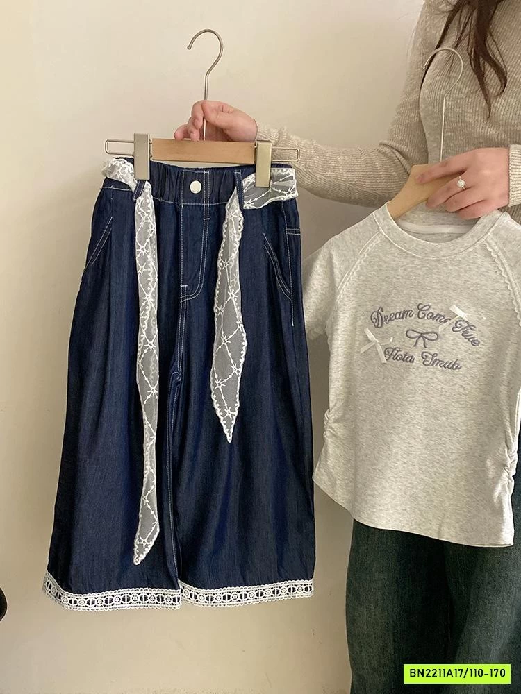 ÁO MÈO RÚT EO MIX JEANS SUÔNG