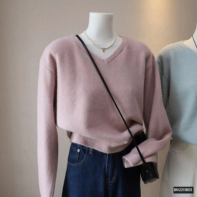 ÁO LEN TRƠN CỔ TIM