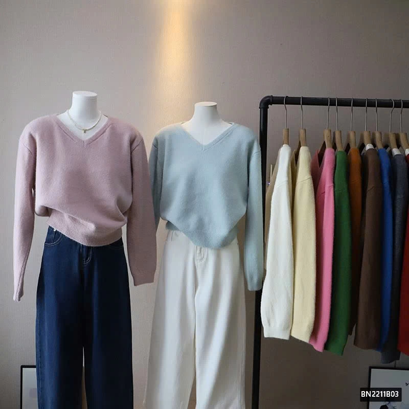 ÁO LEN TRƠN CỔ TIM