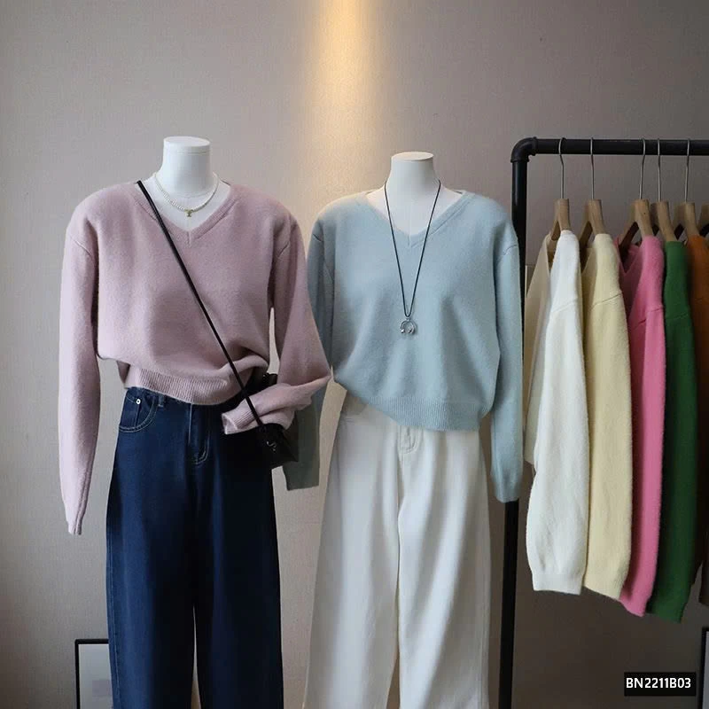 ÁO LEN TRƠN CỔ TIM