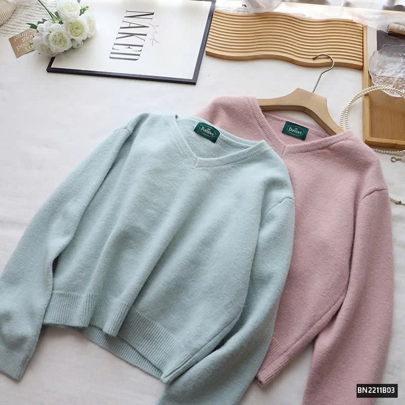 ÁO LEN TRƠN CỔ TIM