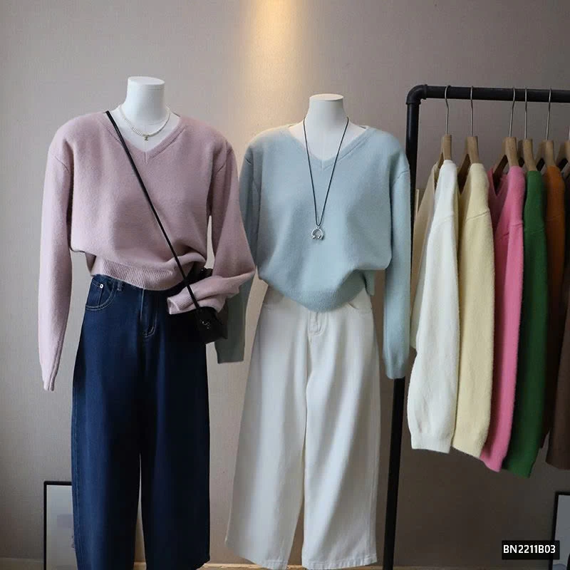 ÁO LEN TRƠN CỔ TIM