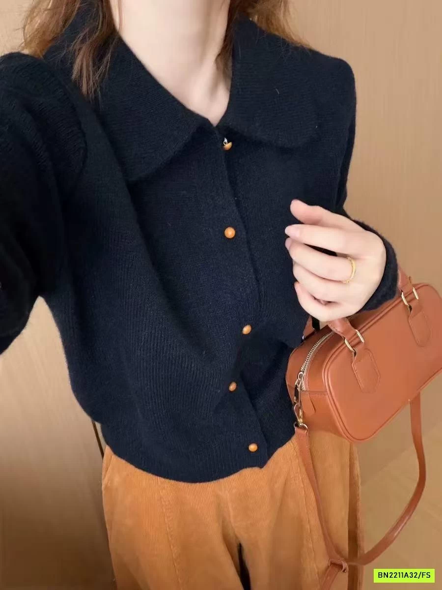 KHOÁC LEN CỔ SEN TRƠN HÀN QUỐC