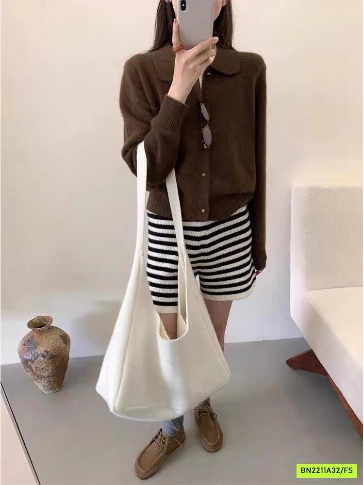 KHOÁC LEN CỔ SEN TRƠN HÀN QUỐC