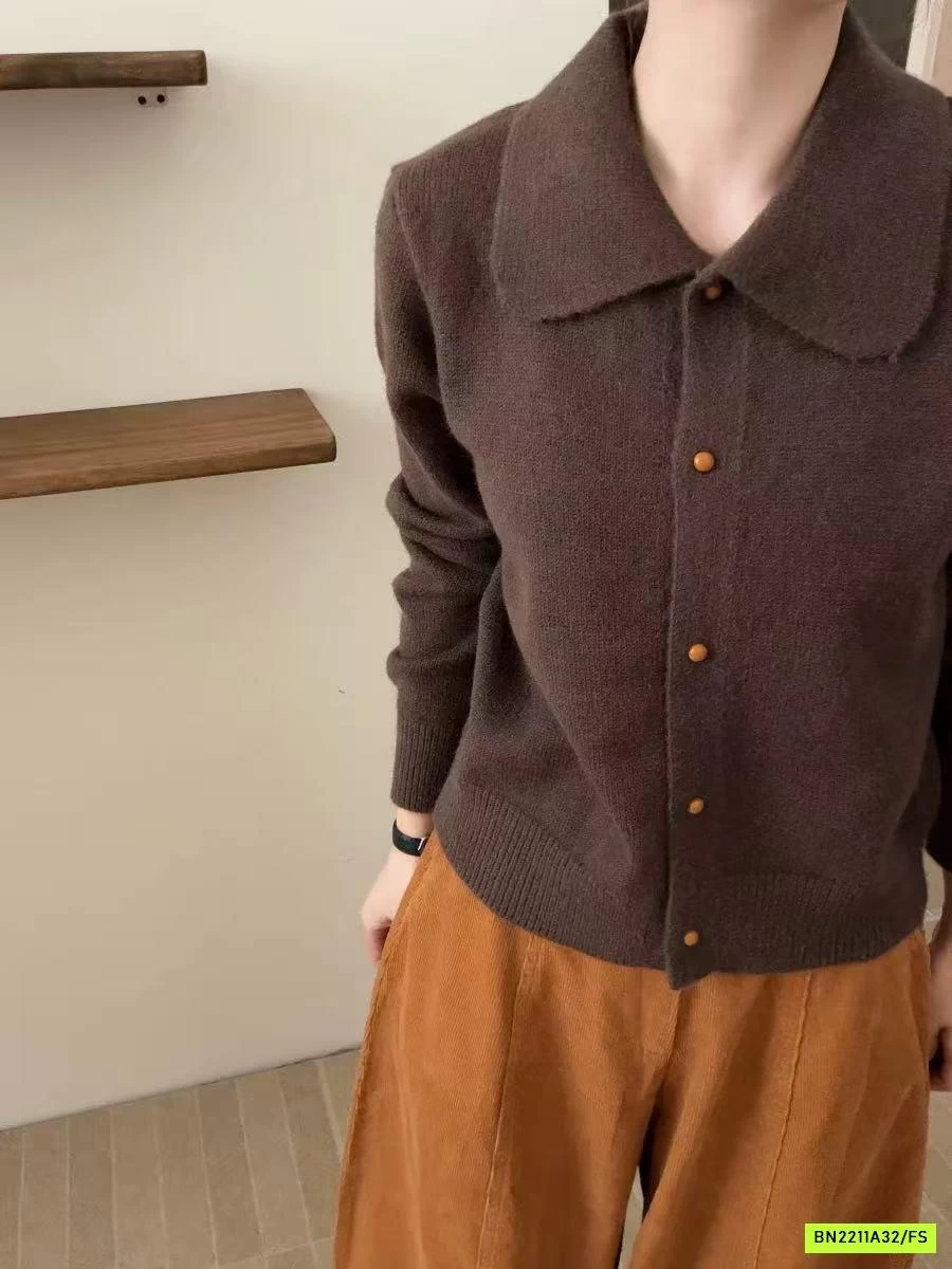 KHOÁC LEN CỔ SEN TRƠN HÀN QUỐC