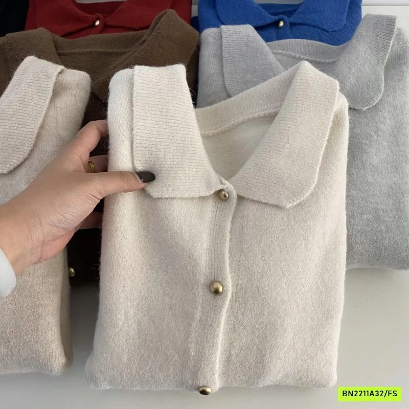 KHOÁC LEN CỔ SEN TRƠN HÀN QUỐC