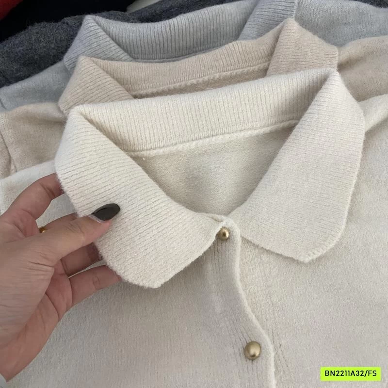 KHOÁC LEN CỔ SEN TRƠN HÀN QUỐC