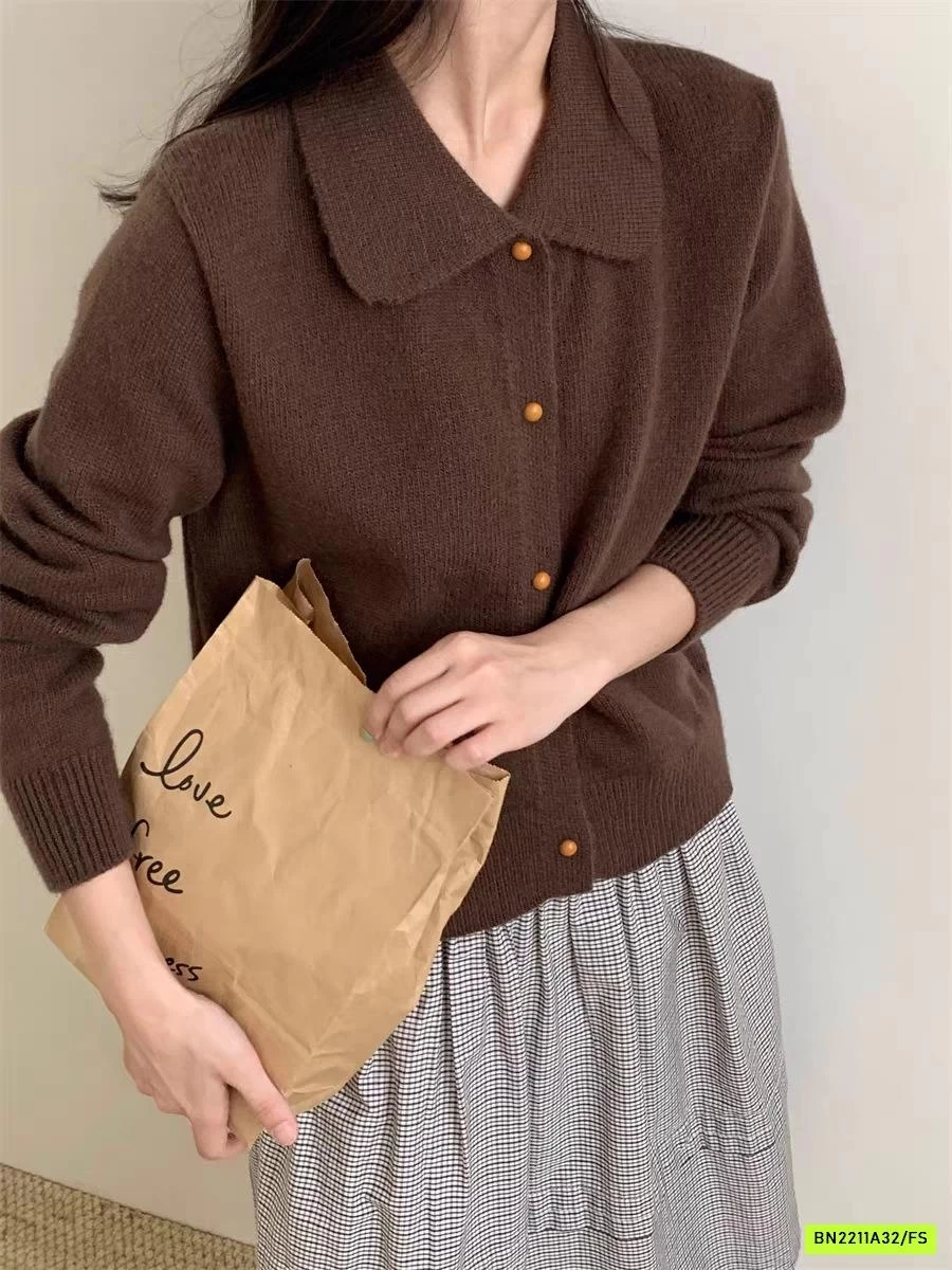 KHOÁC LEN CỔ SEN TRƠN HÀN QUỐC