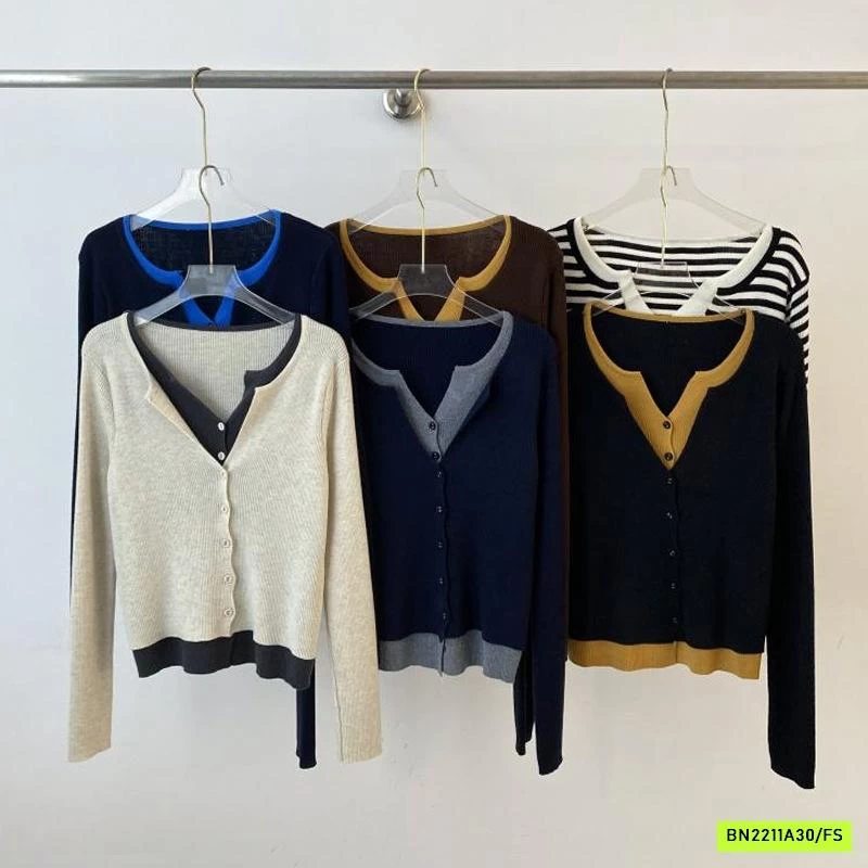 ÁO LEN GIẢ 2 LỚP PHỐI MÀU