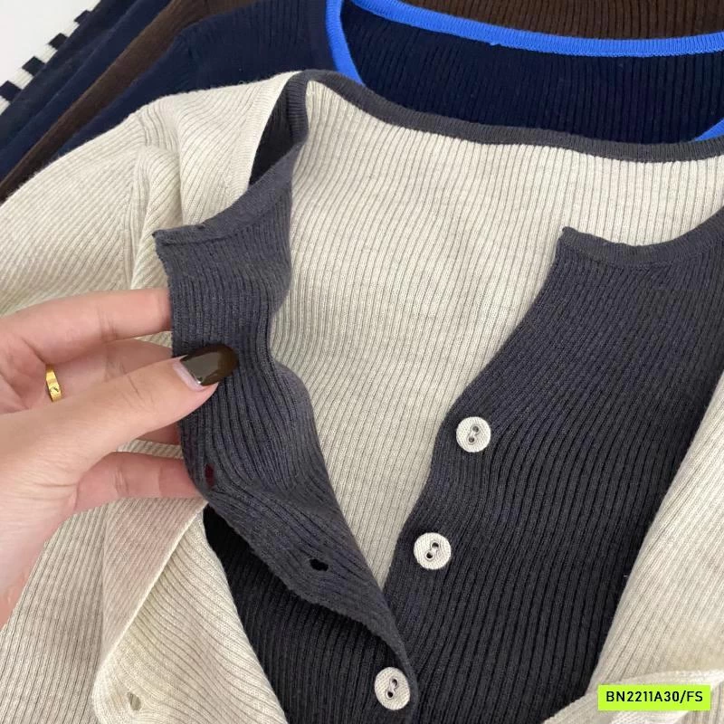 ÁO LEN GIẢ 2 LỚP PHỐI MÀU