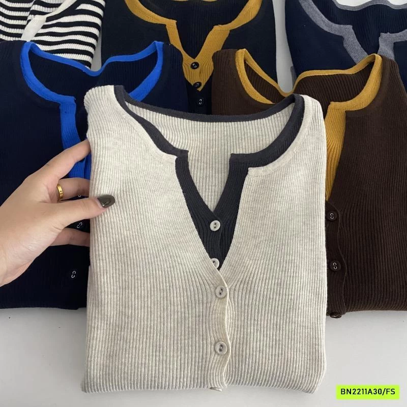 ÁO LEN GIẢ 2 LỚP PHỐI MÀU