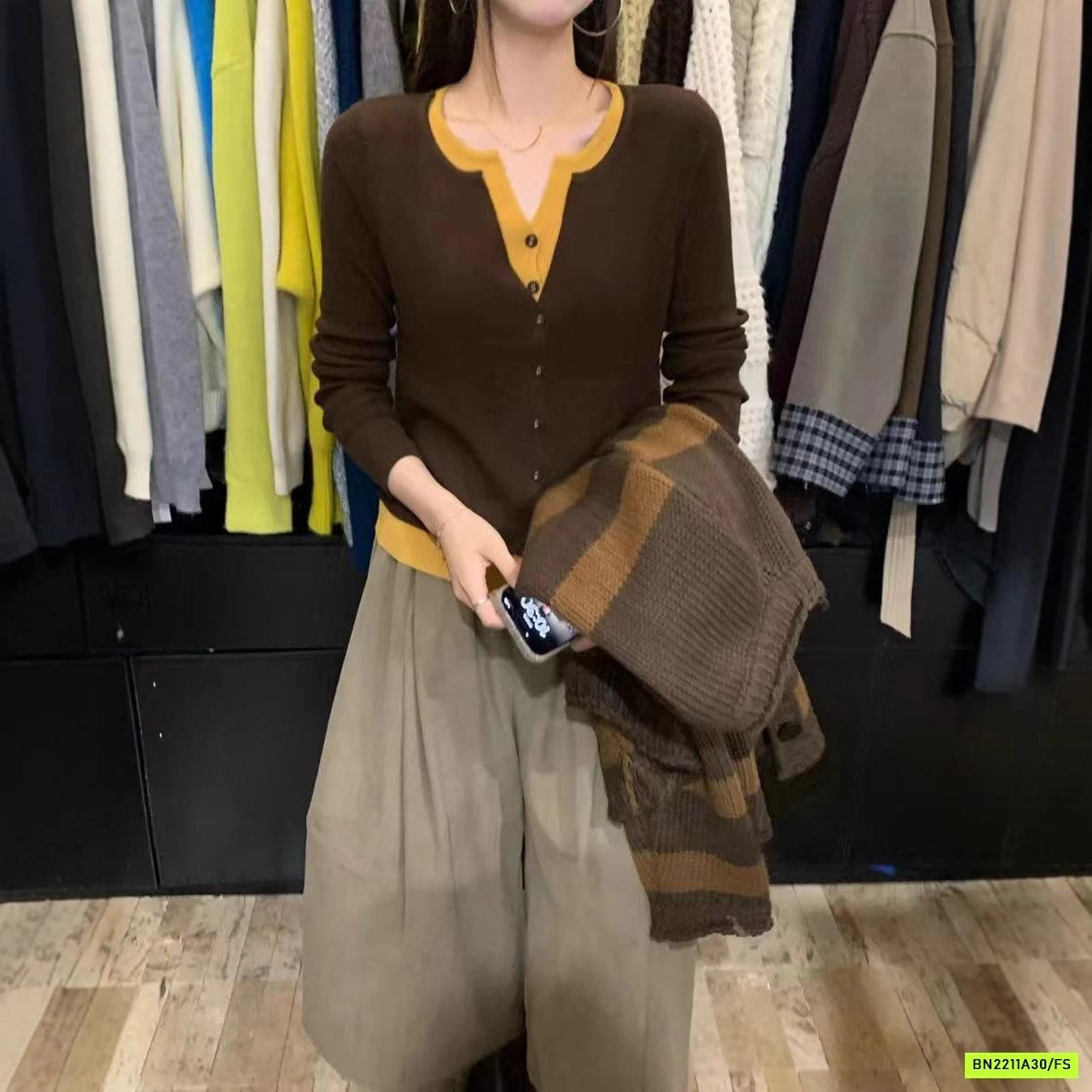 ÁO LEN GIẢ 2 LỚP PHỐI MÀU