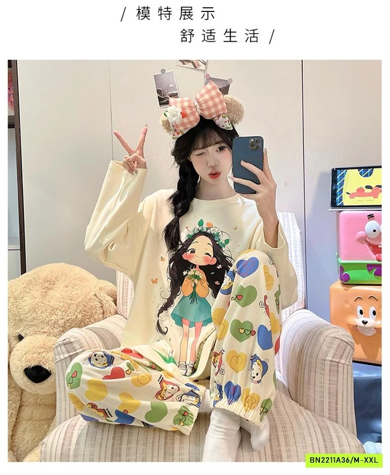 BỘ COTTON MẶC NHÀ DỄ THƯƠNG