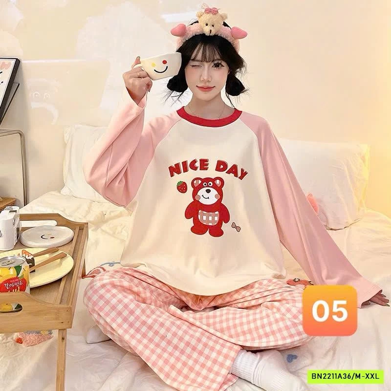 BỘ COTTON MẶC NHÀ DỄ THƯƠNG