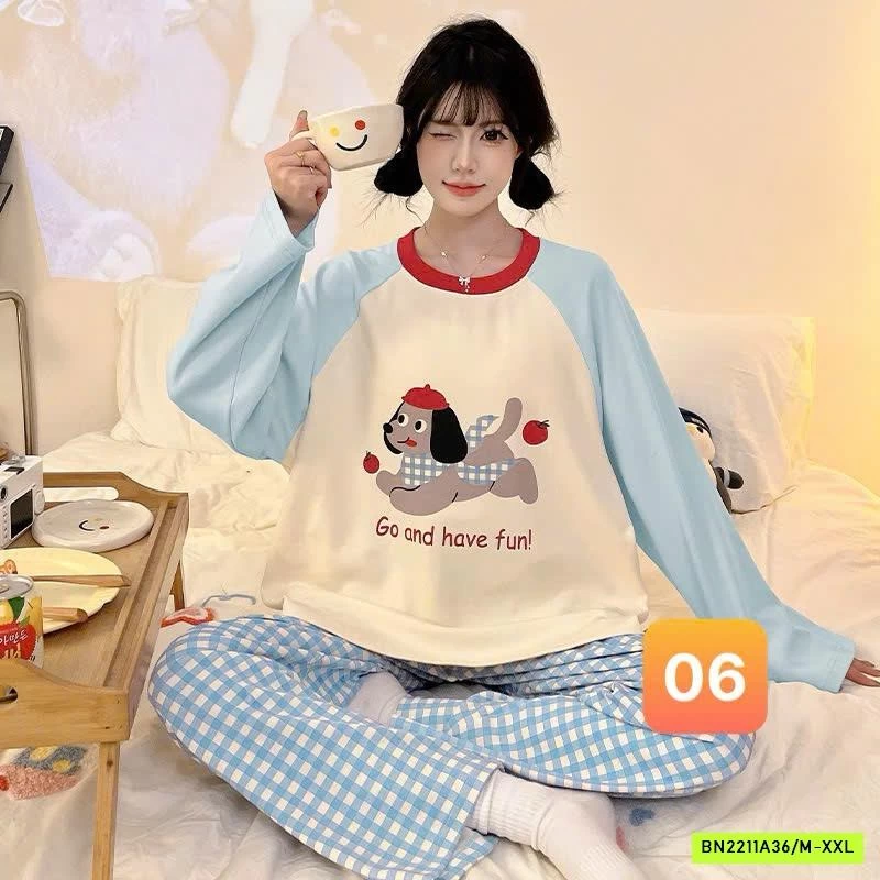 BỘ COTTON MẶC NHÀ DỄ THƯƠNG
