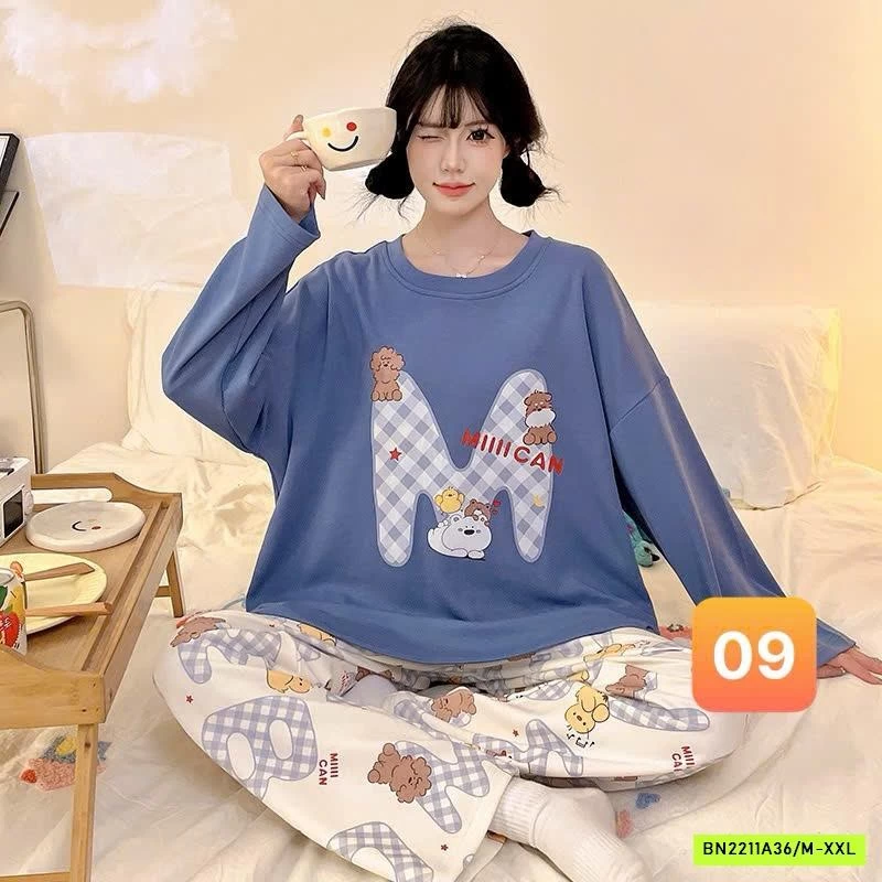 BỘ COTTON MẶC NHÀ DỄ THƯƠNG