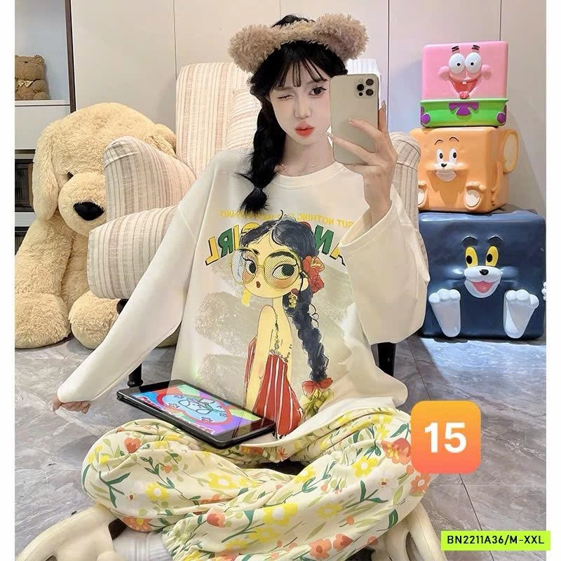 BỘ COTTON MẶC NHÀ DỄ THƯƠNG