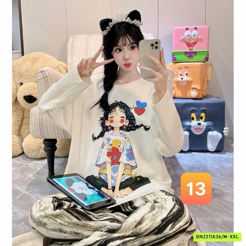 BỘ COTTON MẶC NHÀ DỄ THƯƠNG