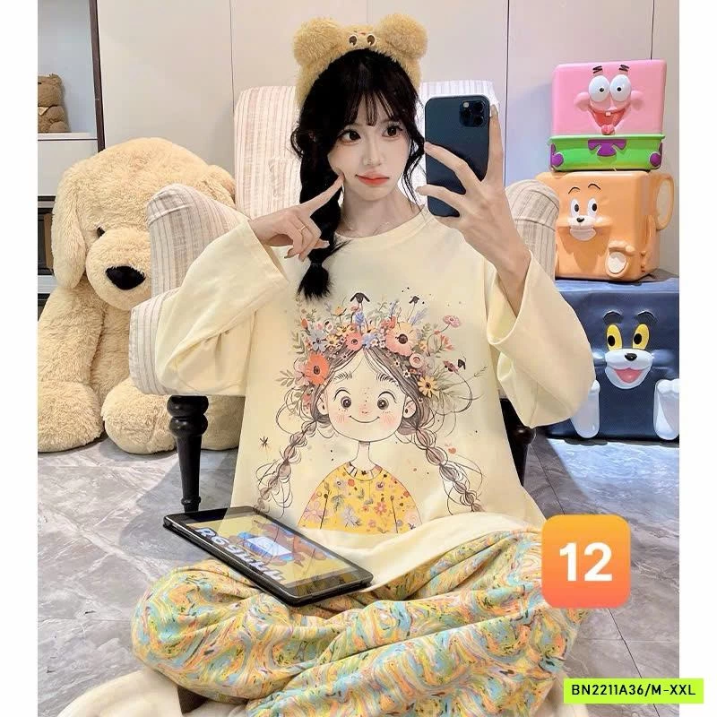 BỘ COTTON MẶC NHÀ DỄ THƯƠNG