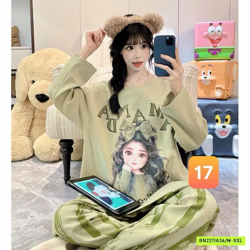 BỘ COTTON MẶC NHÀ DỄ THƯƠNG