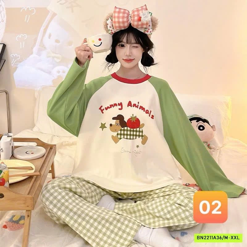 BỘ COTTON MẶC NHÀ DỄ THƯƠNG