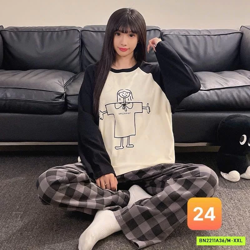 BỘ COTTON MẶC NHÀ DỄ THƯƠNG