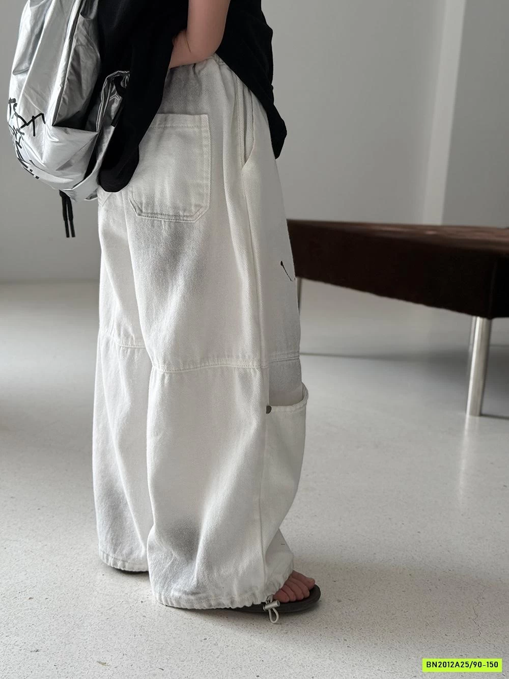 QUẦN JEANS TRẮNG LOANG TÚI GỐI