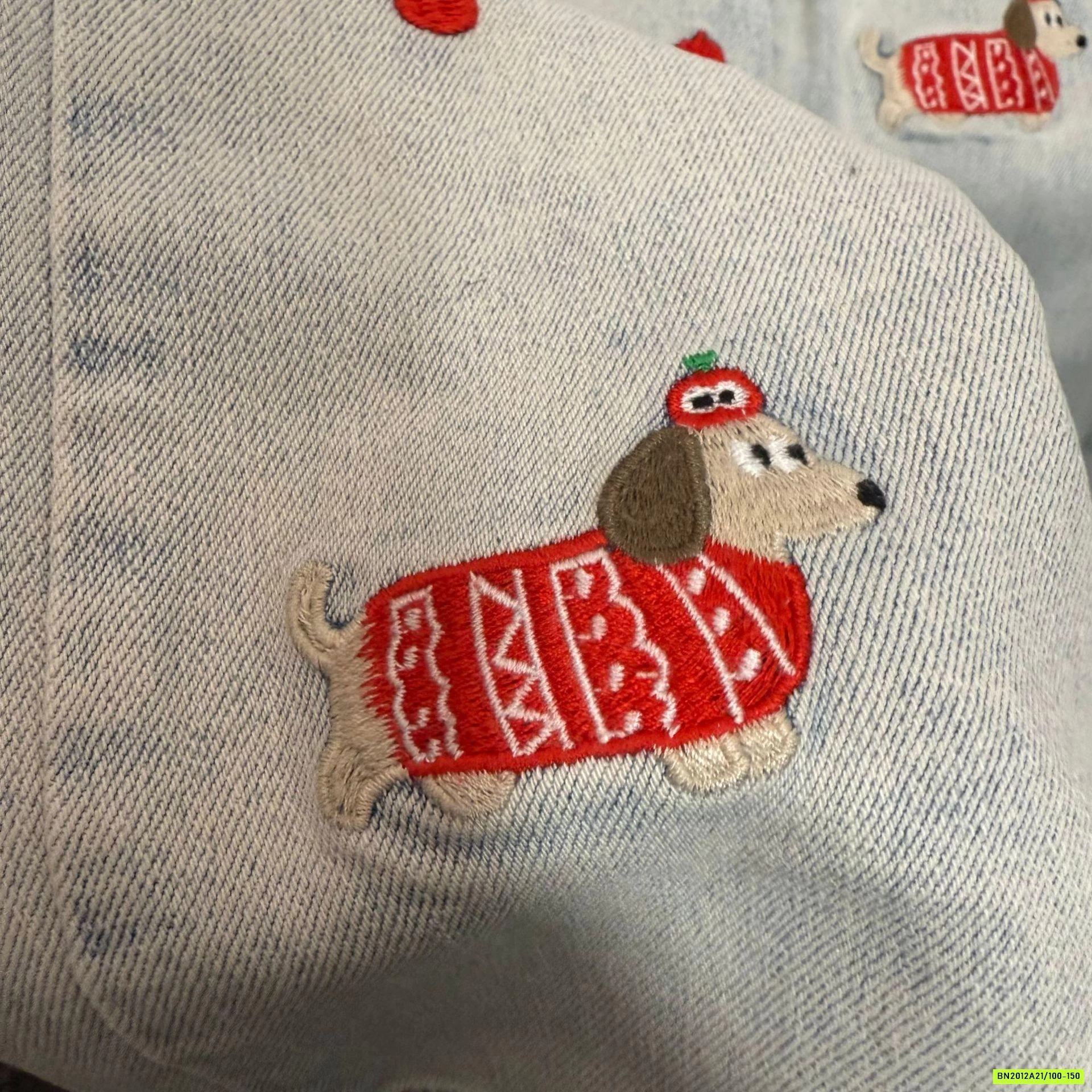 JEANS SUÔNG THÊU CÚN KUTE