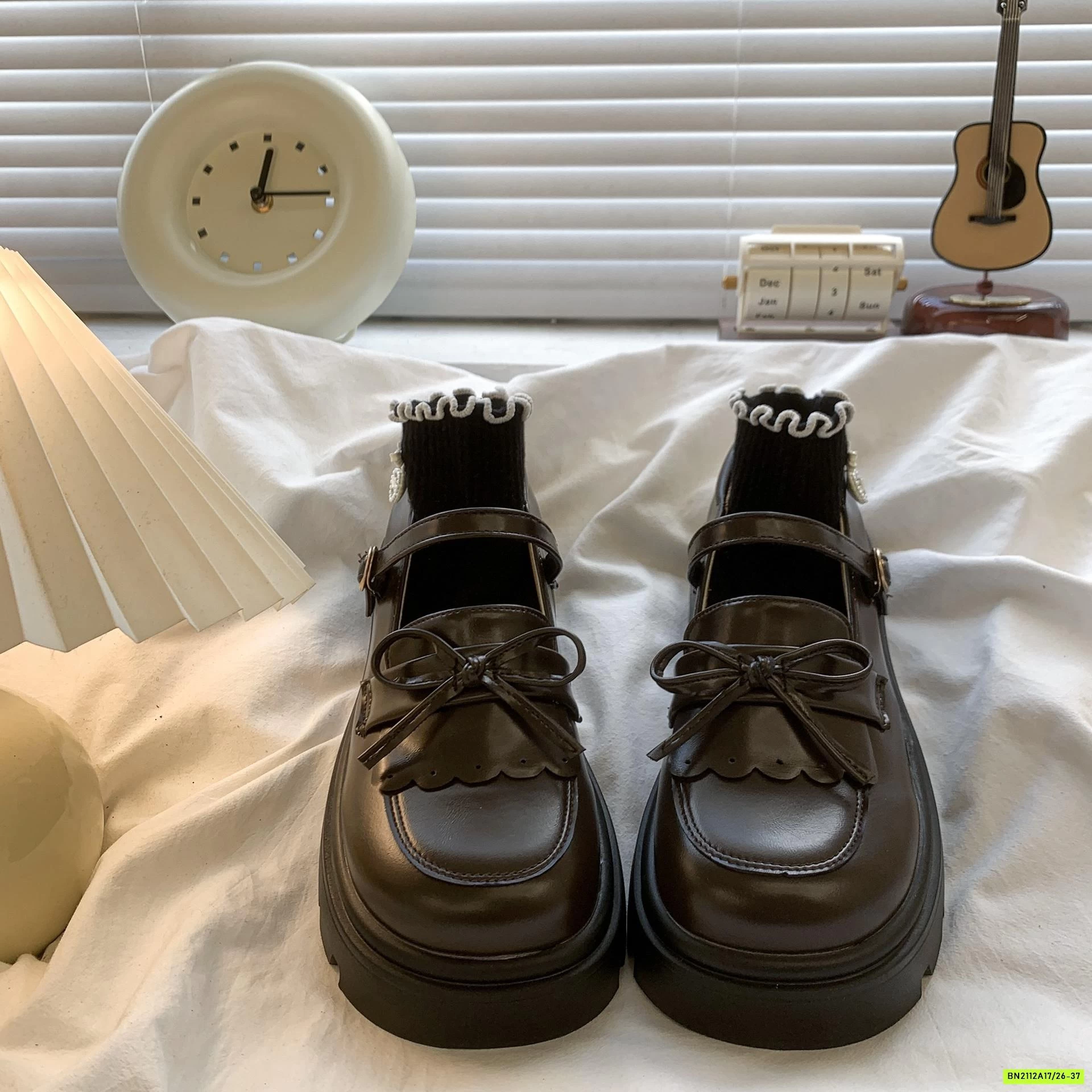 GIÀY MOCA ĐỘN ĐẾ BÉ GÁI GẮN NƠ