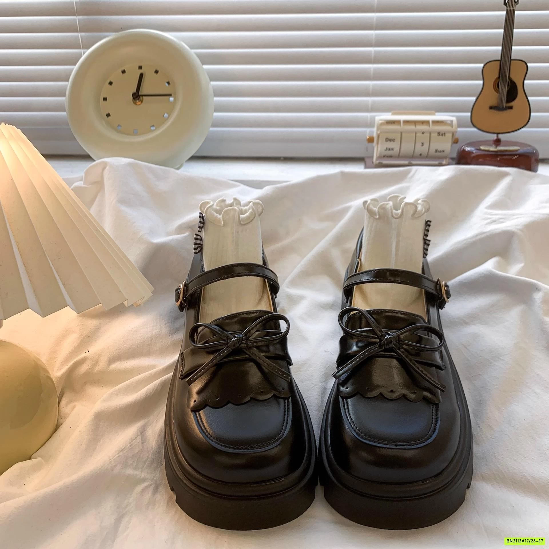 GIÀY MOCA ĐỘN ĐẾ BÉ GÁI GẮN NƠ