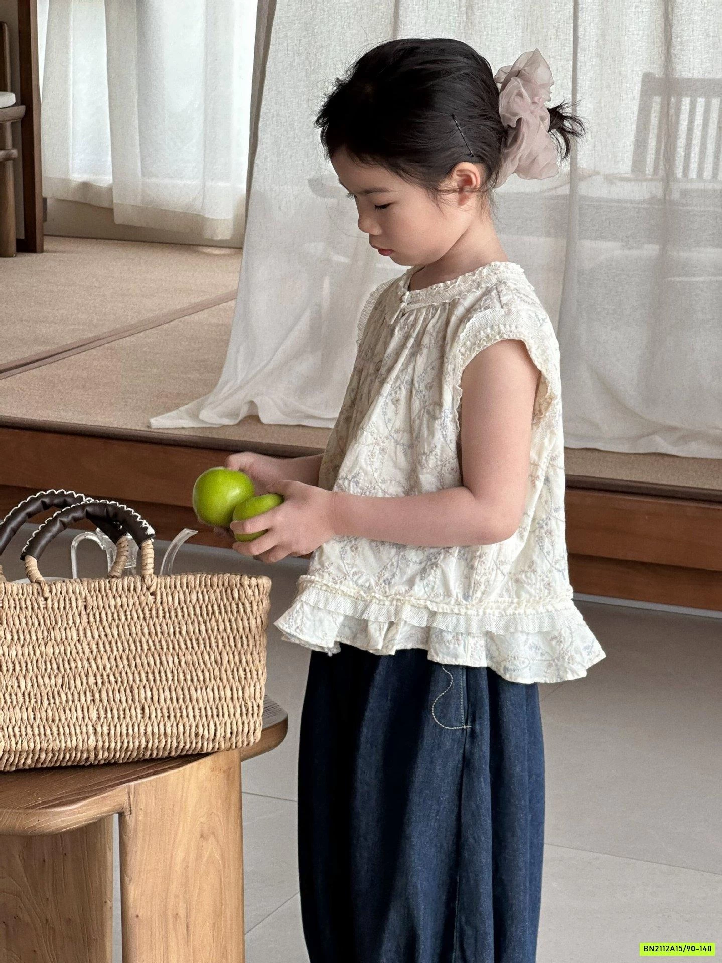 ÁO THÊU MIX JEANS BO GẤU