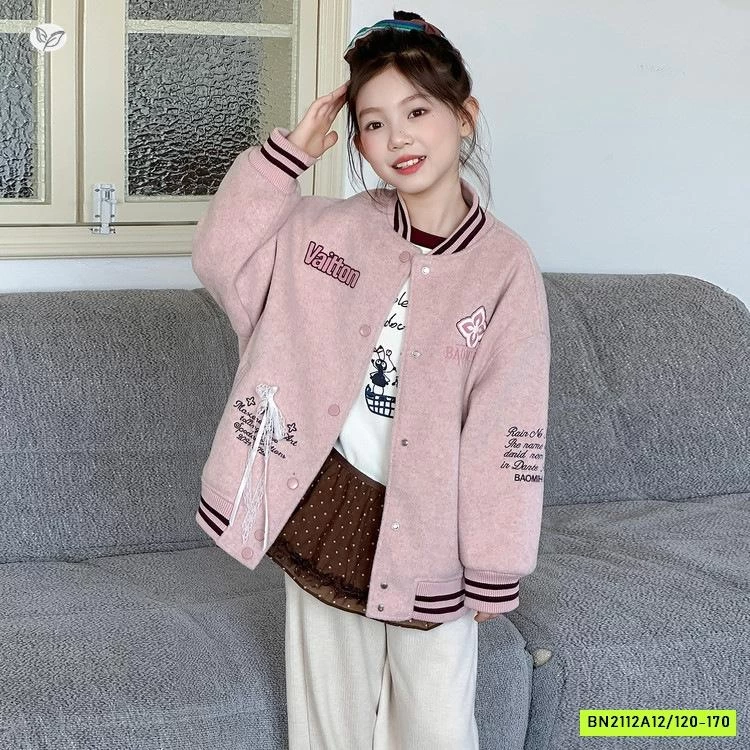 KHOÁC BOMBER HỒNG TRẦN BÔNG SZ ĐẠI