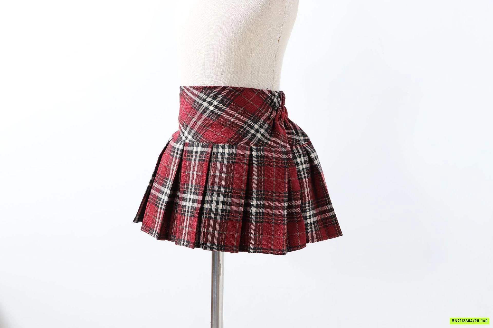 SÉT MONTOGI NƠ MIX CHÂN VÁY CARO ĐỎ127