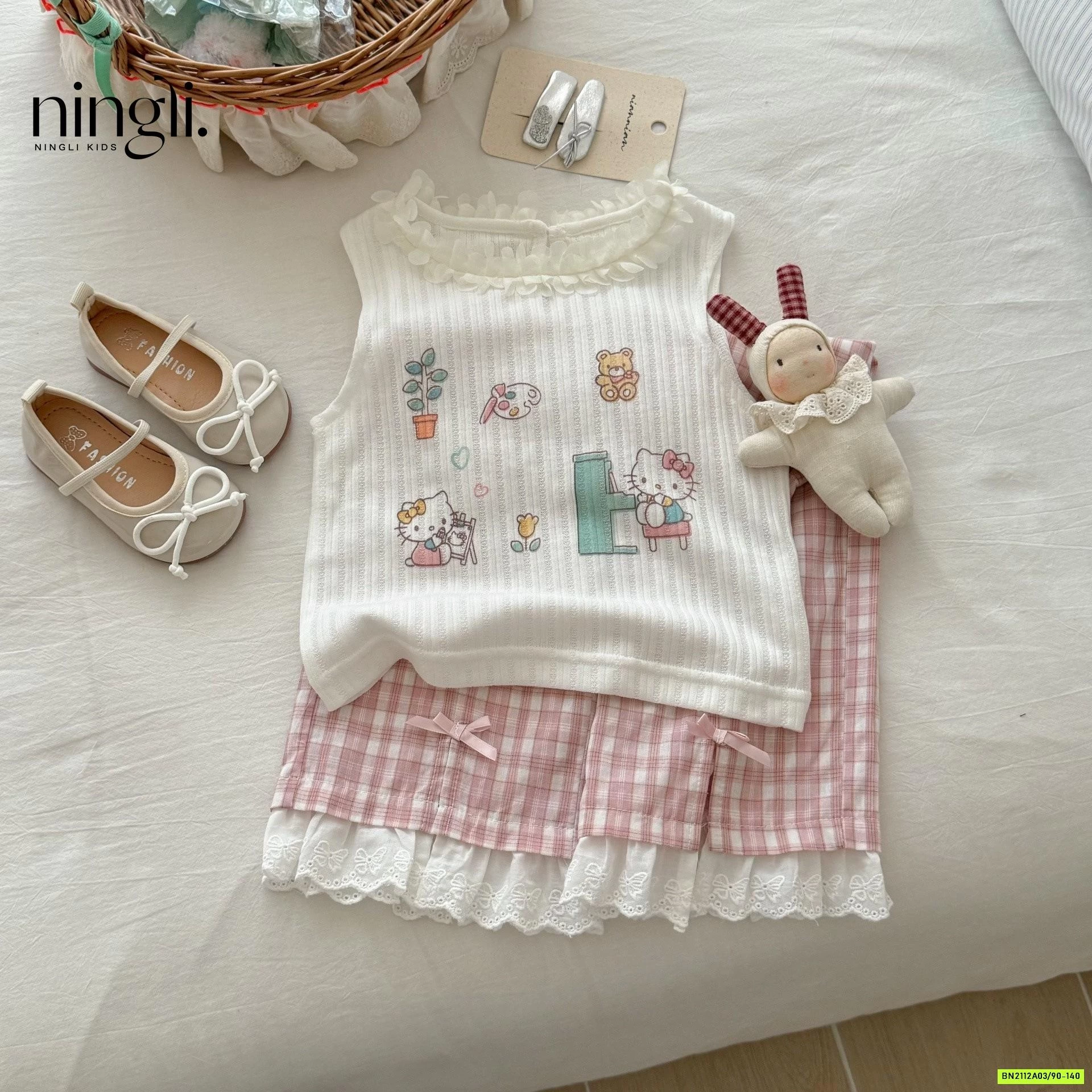 SÉT ÁO IN HÌNH QUẦN SUÔNG NINGLI