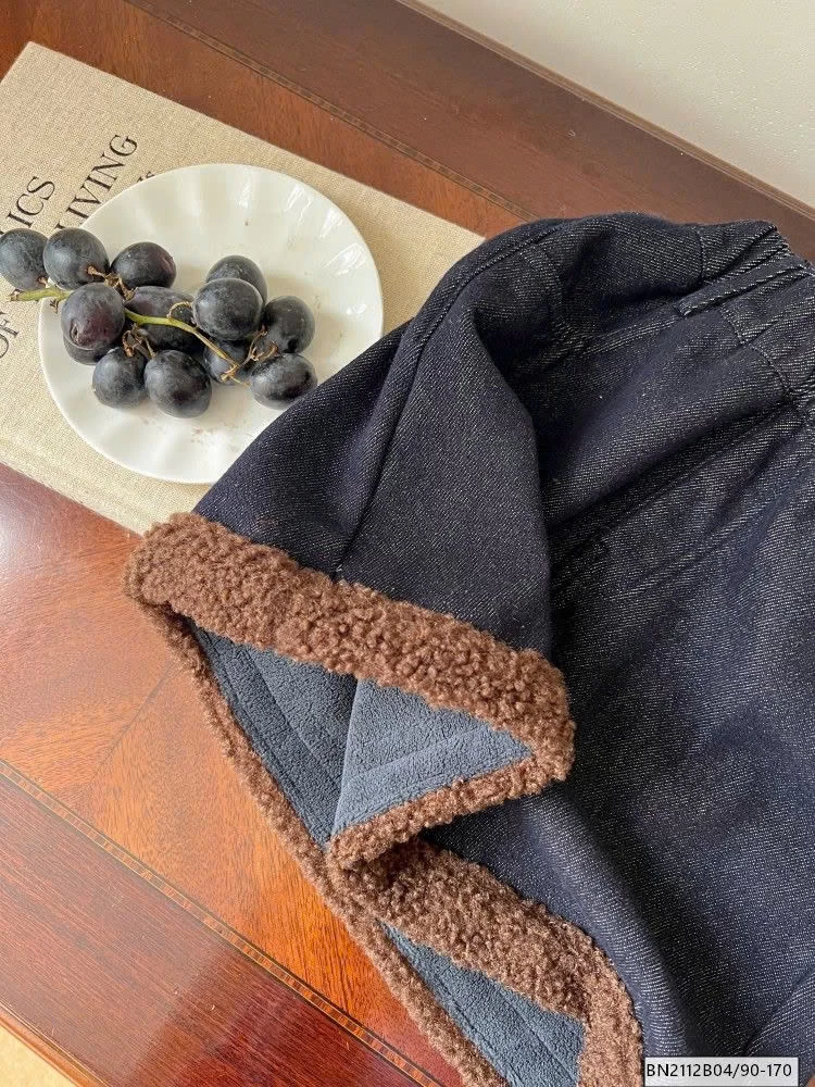 CHÂN VÁY DENIM LÓT LÔNG CỪU MÙA ĐÔNG AMBB  25K009