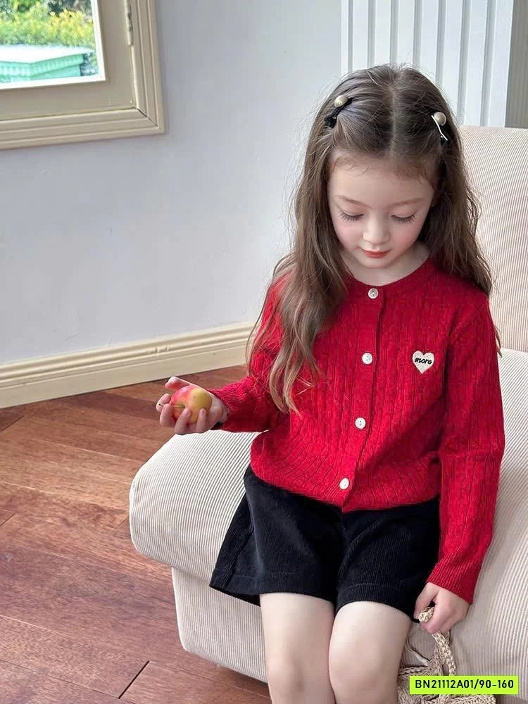 CARDIGAN THÊU TRÁI TIM 24Y159 AMBB