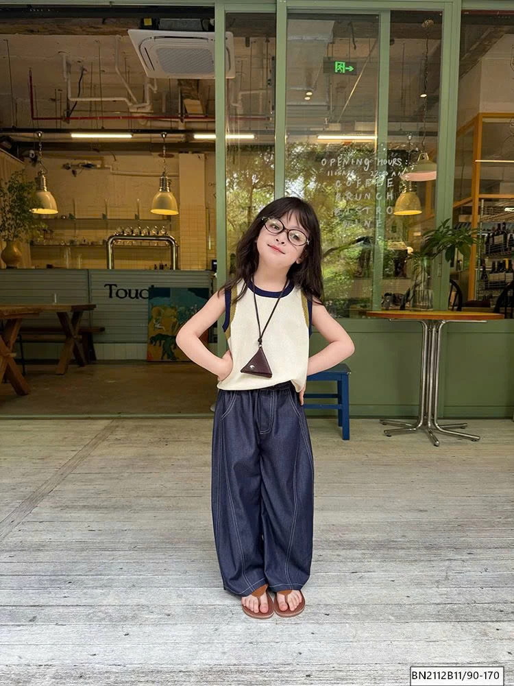 SÉT ÁO LEN 3 LỖ MIX QUẦN JEAN SUÔNG AMBB 25C176