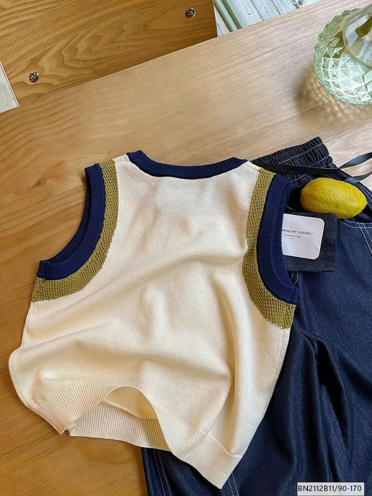 SÉT ÁO LEN 3 LỖ MIX QUẦN JEAN SUÔNG AMBB 25C176