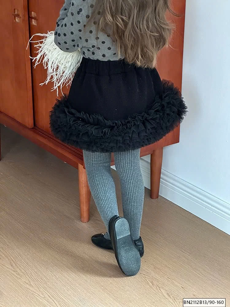 ĐẦM NHUNG TUTU LÓT LÔNG ẤM ÁP AMBB 24B008