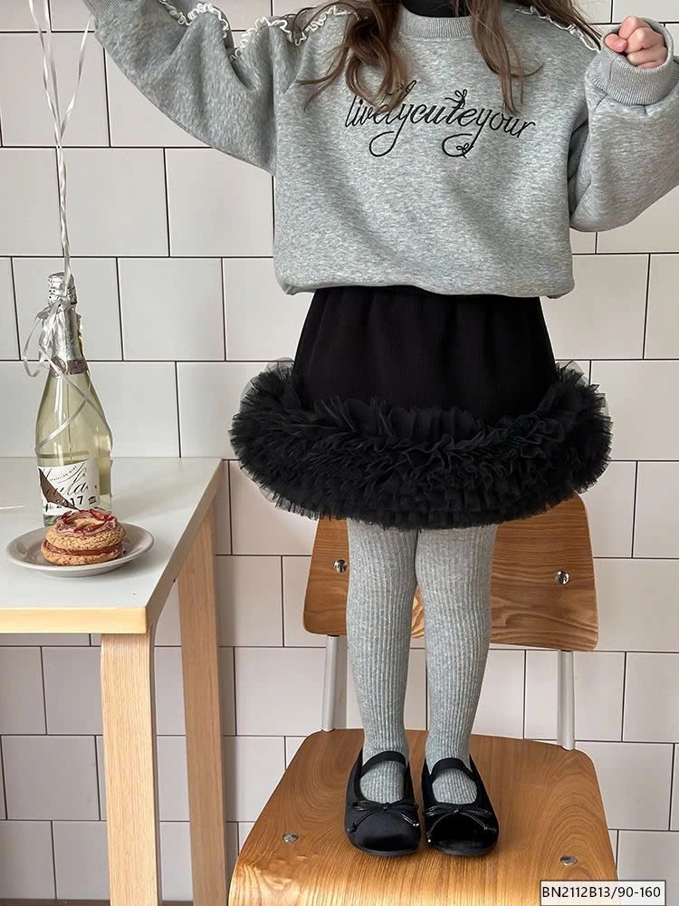 ĐẦM NHUNG TUTU LÓT LÔNG ẤM ÁP AMBB 24B008