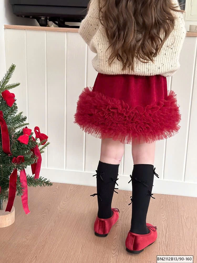 ĐẦM NHUNG TUTU LÓT LÔNG ẤM ÁP AMBB 24B008