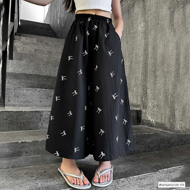 QUẦN ỐNG RỘNG IN NƠ