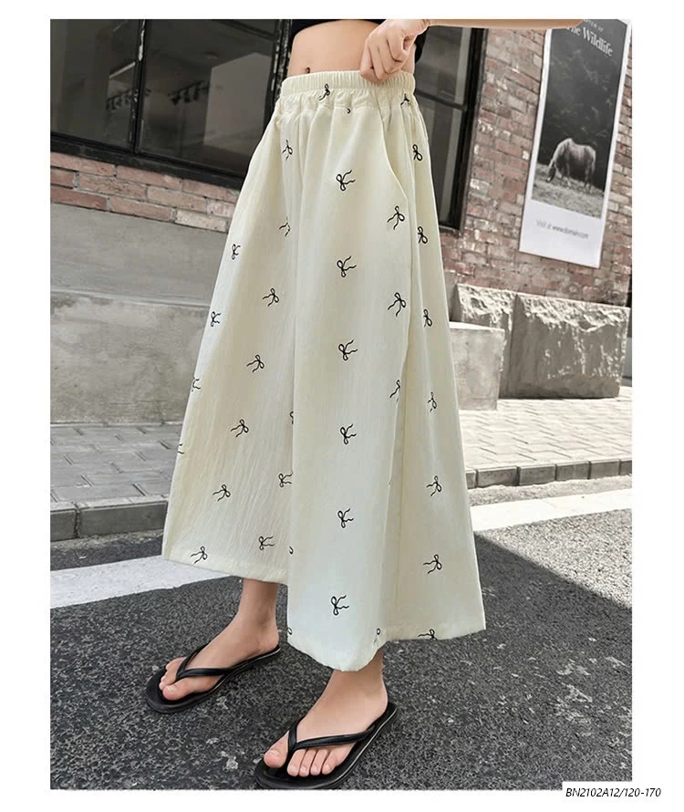 QUẦN ỐNG RỘNG IN NƠ